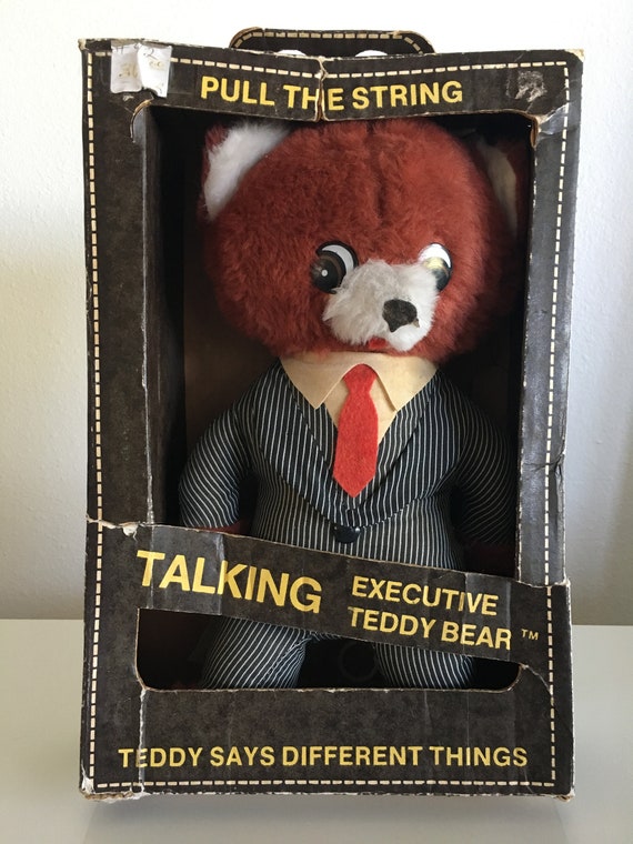 talking executive teddy bear