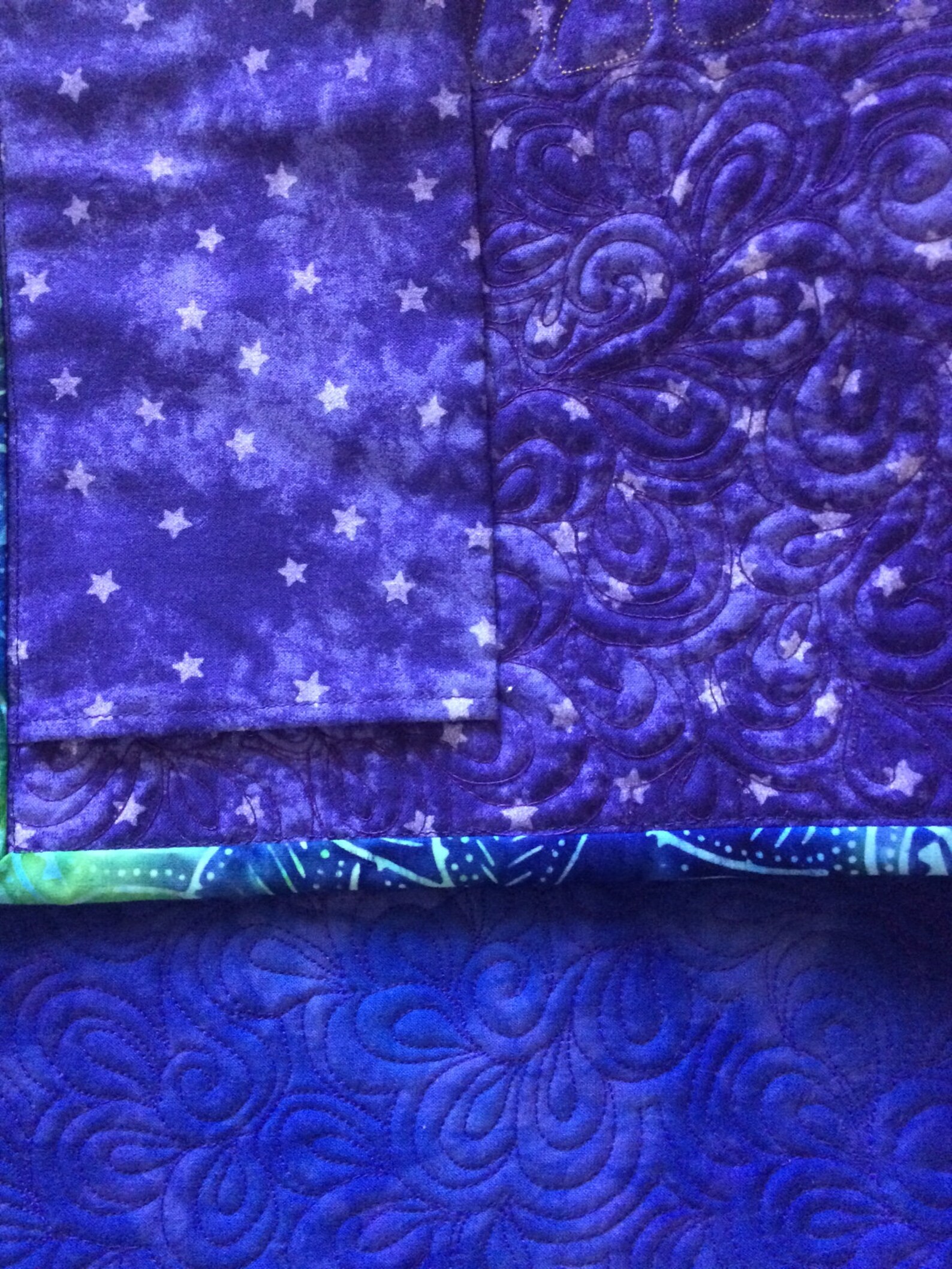 Abstract Art Quilt in Purple Modern Colorful Wall Art Improv Etsy