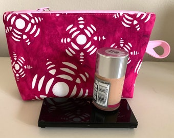 Mother&#39;s Gift Fabric Toiletry Pouch, Colorful Make Up Case, Zipper Pouch with Lining