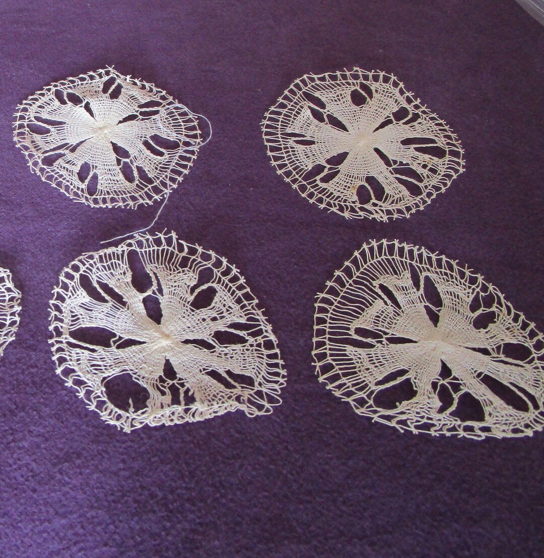 8 Mini Doilies; 3 Inch for Craft, Sewing Projects. Vintage Handmade ...