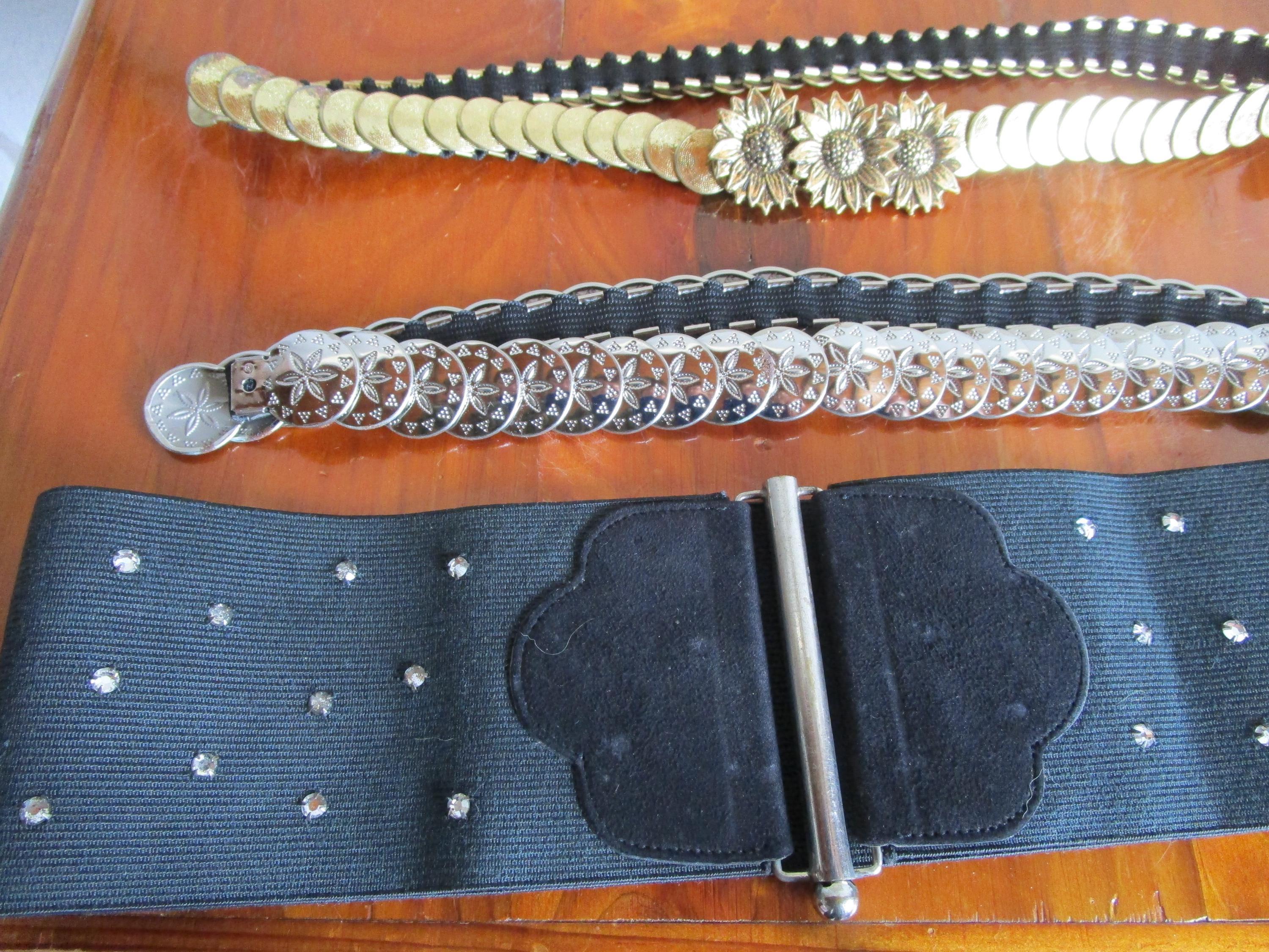 Vintage sand dollar electroplate stretch belt Sand Dollar Belt - Etsy main image 2