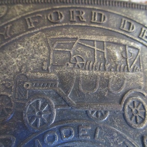 Belt Buckle; Vintage Brass Tone Model T Car by Henry Ford Detroit