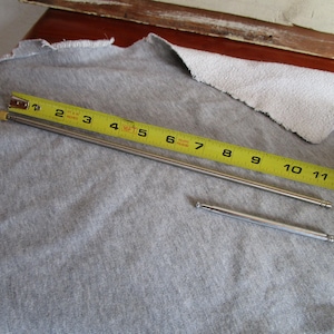 Vtg telescoping antennas for radio wave devices. Two sizes, 4.5 inch and 11.5 inch. Buy one or both. 1970s or earlier.