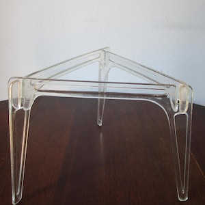 Buffet server stand. Clear plastic assembly, 70s Banquet Serving - 9x7 Inches