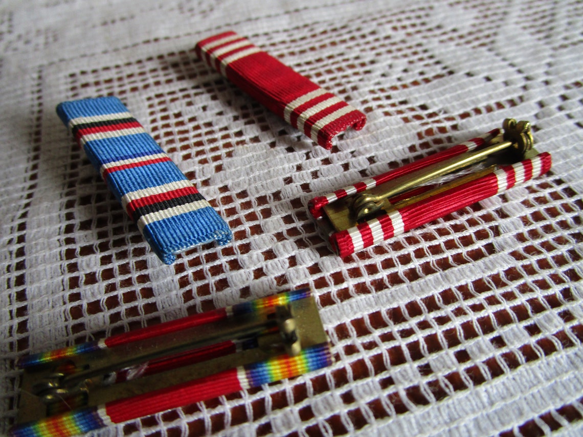Commendation bar pins for Army officer. Vintage Army uniform Etsy