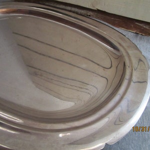 Serving tray, silver plated Reed & Barton for party, banquet. 18x14 in gently used condition, Pilgrim symbol, Mayflower pattern?