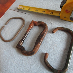 Metal handles for trunks, rustic drawer pulls. Rustic early 20th century hardware to repurpose or fix. Buy indiv or lot.
