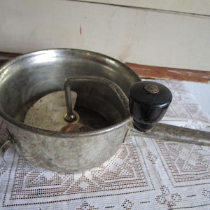 Vintage Foley food mill for seed pitting pot, masher. Used for preserves or farmhouse decor. Early 1940&#39;s canning tool. Ship incl.