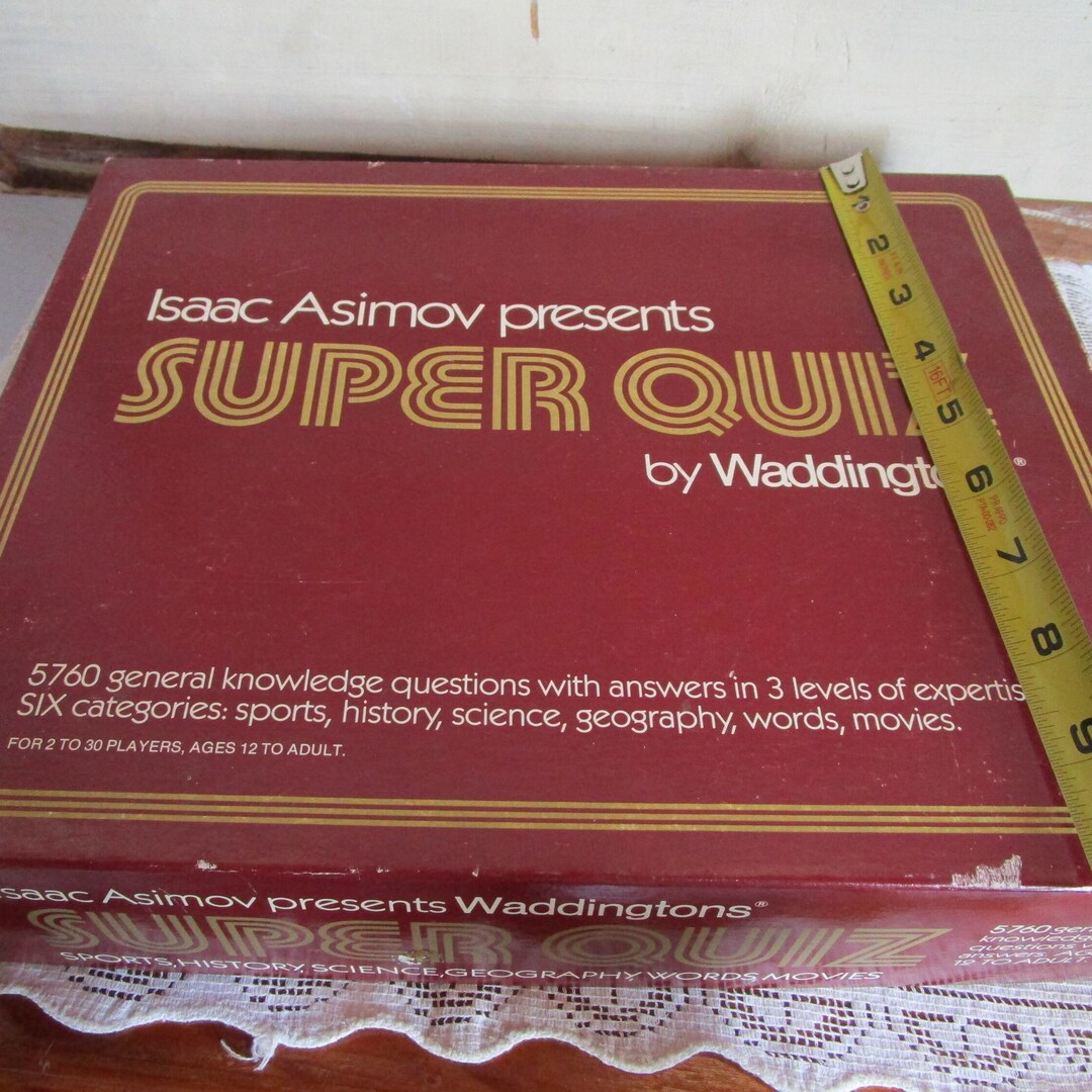 Super Quiz Trivia Party Game. Isaac Asimov 1983 Knowledge or Etsy