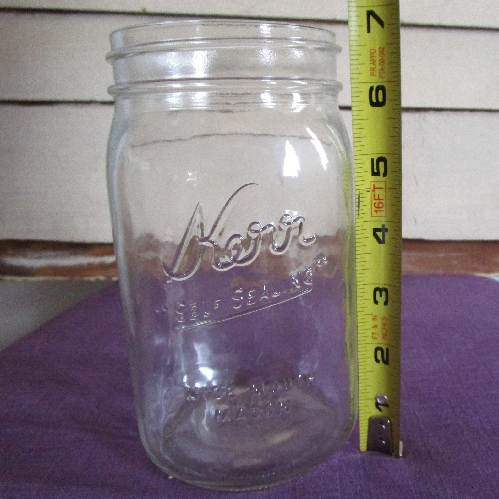 12 Kerr self Sealing Quart Wide Lid Mason Jars. Etsy