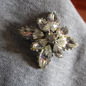 Faux Diamond Brooch Etsy