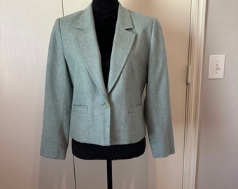 Vintage Women’s Heather Turquoise Pendleton Blazer - Size 10