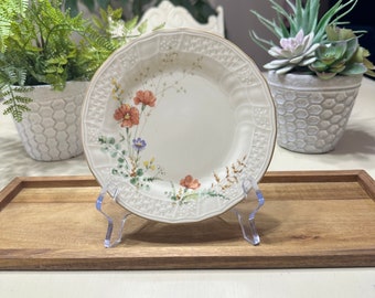 Vintage 1980s Mikasa Margaux Fine Ivory Replacement Floral with Basketweave China - Discontinued