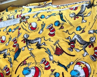The Cat In The Hat Cuddle Fabric 1957 Licensed Dr. Seuss Multi Fleece 3+ Yards