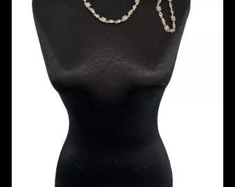 Napier Necklace and Bracelet Set Silver Contemporary Design And Shapes 2 Pieces