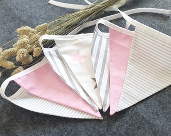 Pennant chain grey / pink