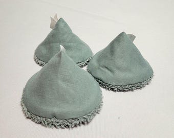 Wickelhütchen Bsumwolle Salbei – Baby Wickelzelt, Pipischutz Geschenk zur Geburt | Pinkel Tipi 3-er Set