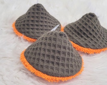 Pipi Tipi Wickelhütchen 3-er Set  Waffelstoff armeegrün / orange