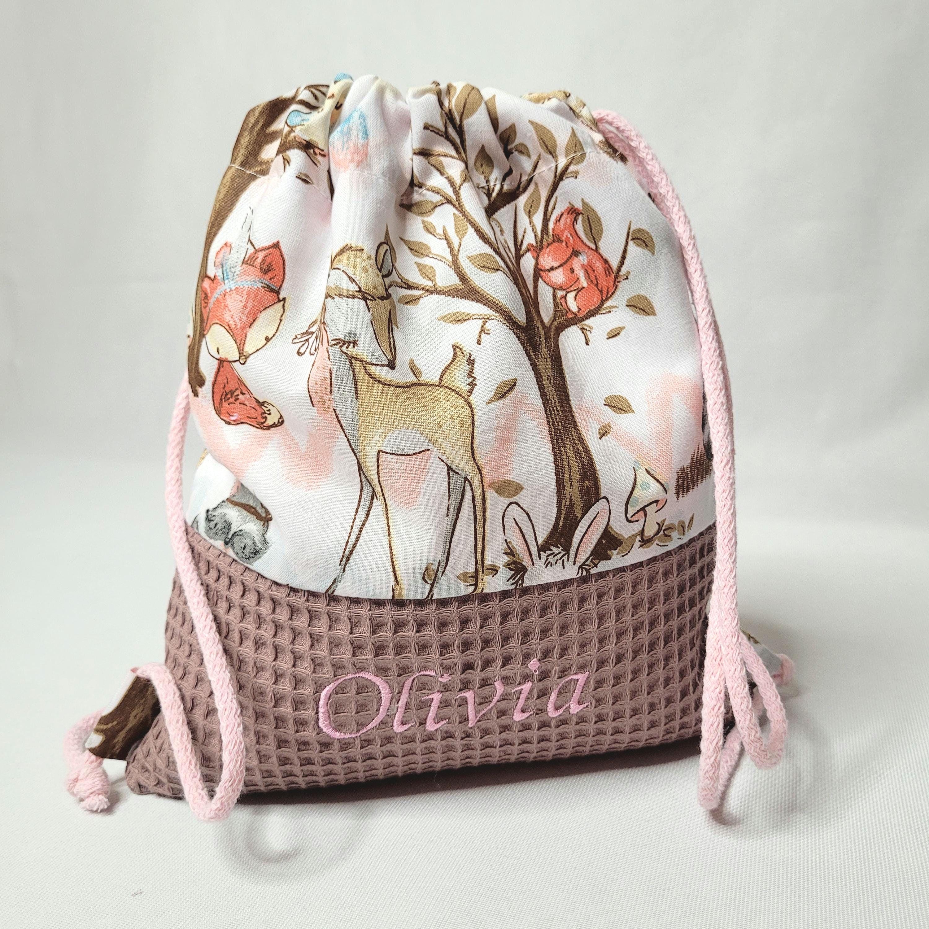 Deer Forrest Turnbeutel – Stoffbeutel Mit Hirsch-Druck, 12 Liter, 36x45 Cm, 100% Baumwolle