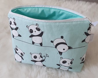 Kulturtasche Windeltasche Kulturbeutel best sister ever Panda mint