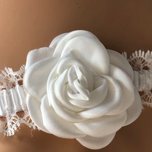 Bridal Rose Garter White