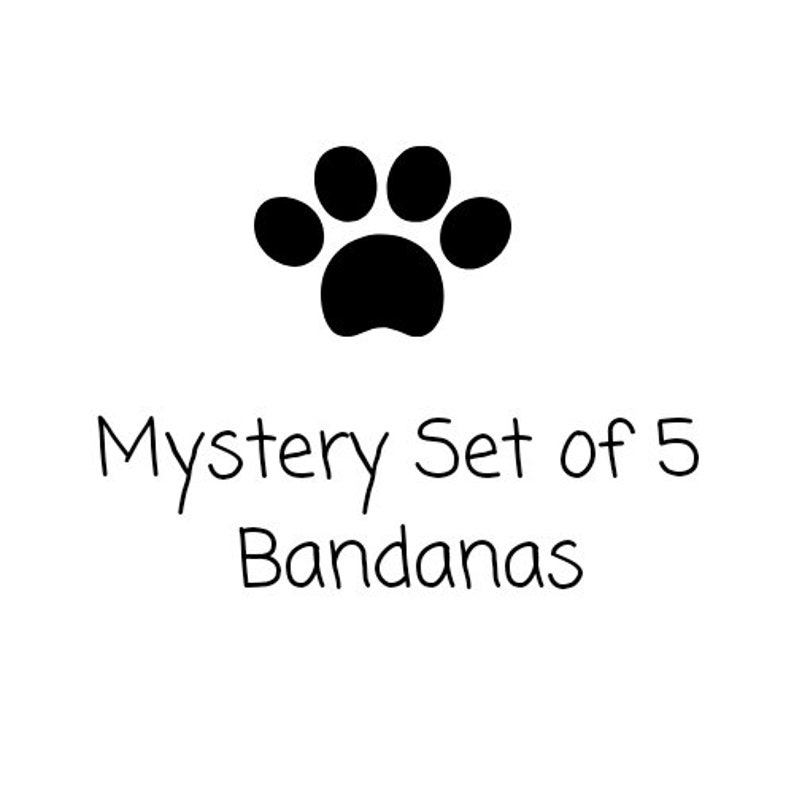 Mystery Set of 5 Dog or Cat Bandanas, wholesale , dog groomer, dog breeder, dog boutique, puppy bandana, lot of dog bandanas, dog gift, image 4