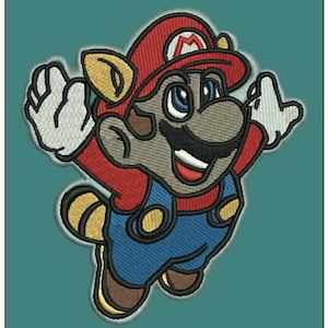 Mario Flying Embroidery Design