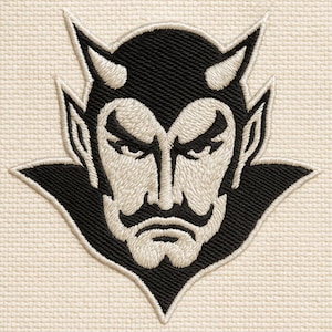 Devil Embroidery Design