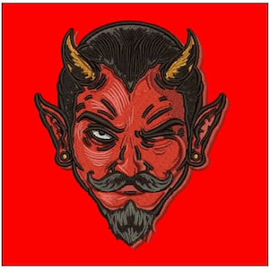 Devil Embroidery design for Halloween