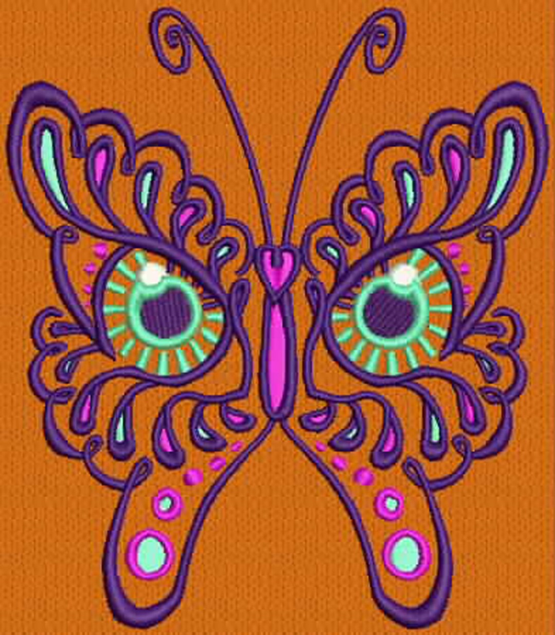 Butterfly Embroidery Design Etsy