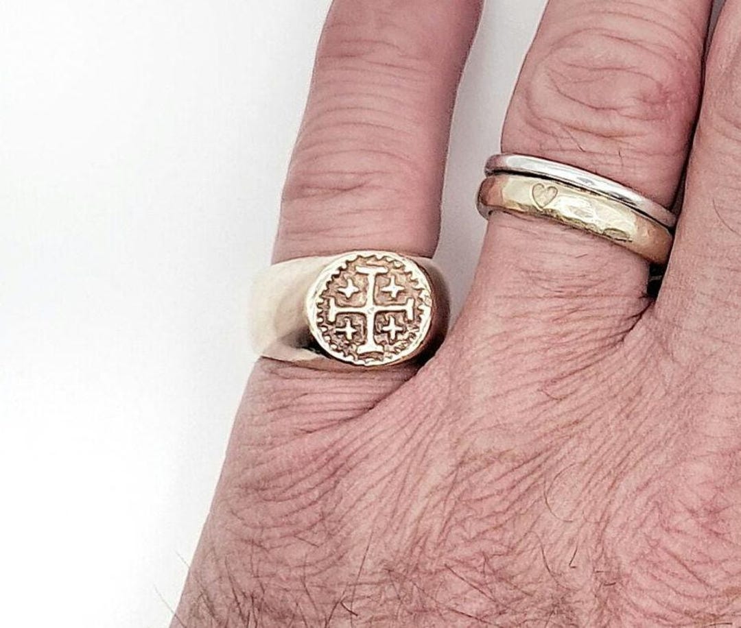 Signet Ring, Coat of Arms of the Knights of the Holy Sepulchre, House ...