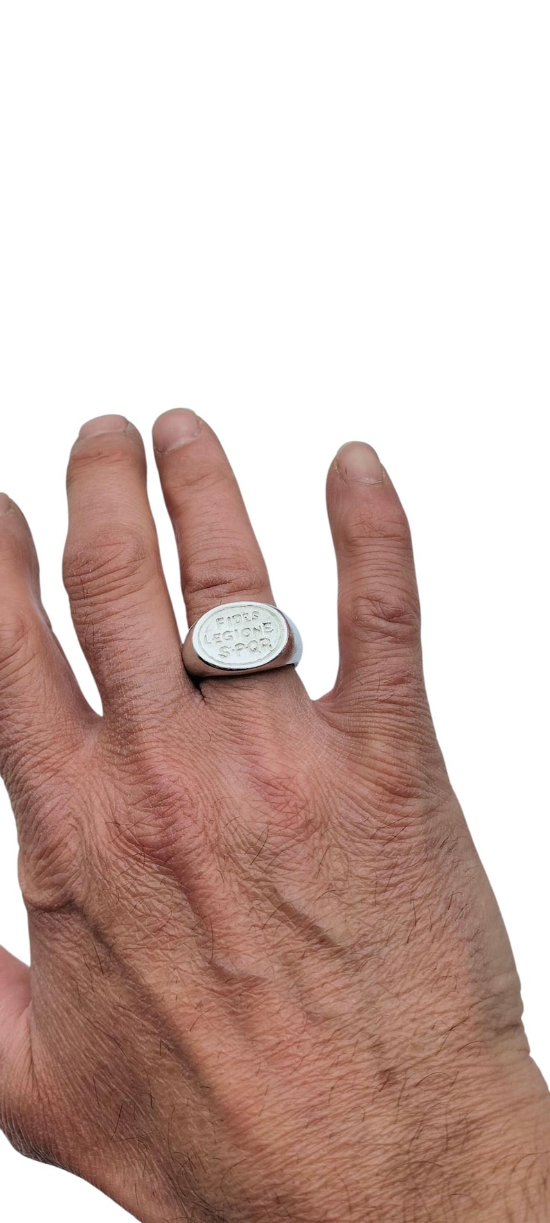 Legionaries Rings Fides Legione S.P.Q.R Replica of Original Roman Legionary Ring Made of ...