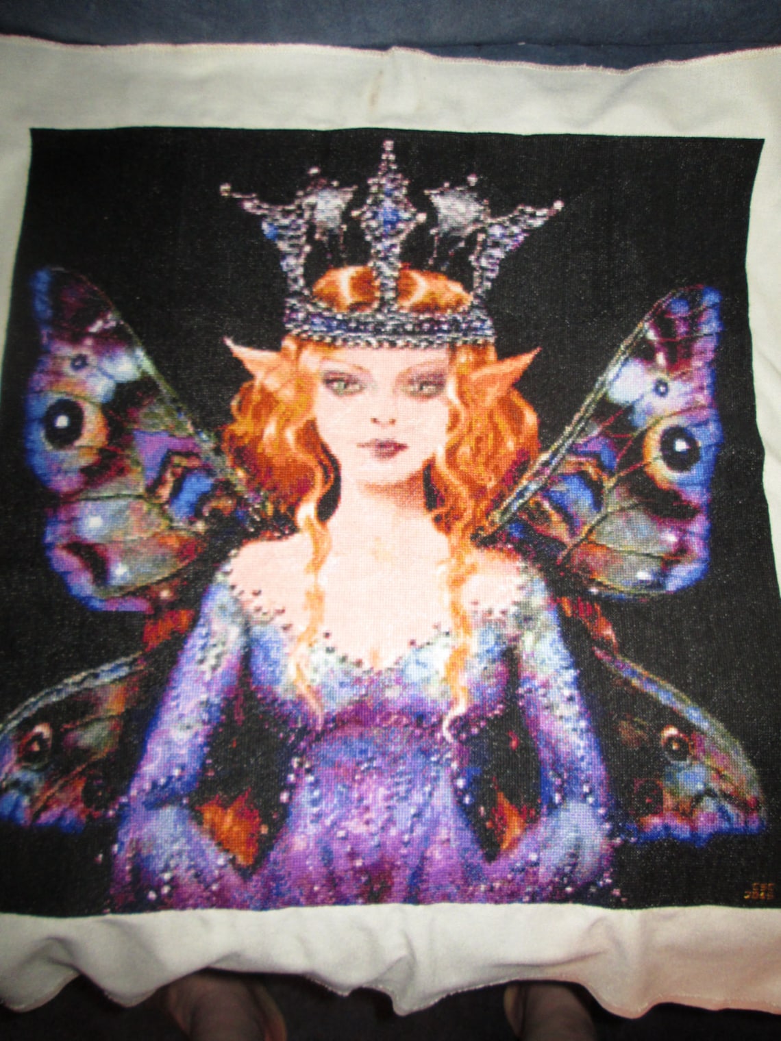 Queen Wisteria-Mystic Stitch-Maxine Gadd-Completed Cross | Etsy