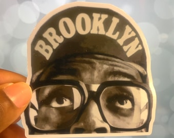 Spike Lee waterproof sticker, glossy, laptop decal, water bottle sticker, vinyl, bumper sticker, producer, 90s movie sticker,