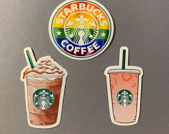 Starbucks Coffee Sticker, Pink Drink sticker, laptop decal, coffeee lover sticker, iced coffee