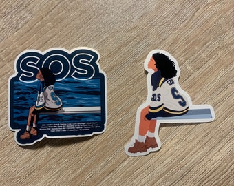 Sza SOS Sticker, Water Bottle sticker, Album cover, laptop sticker, RnB sticker, vinyl