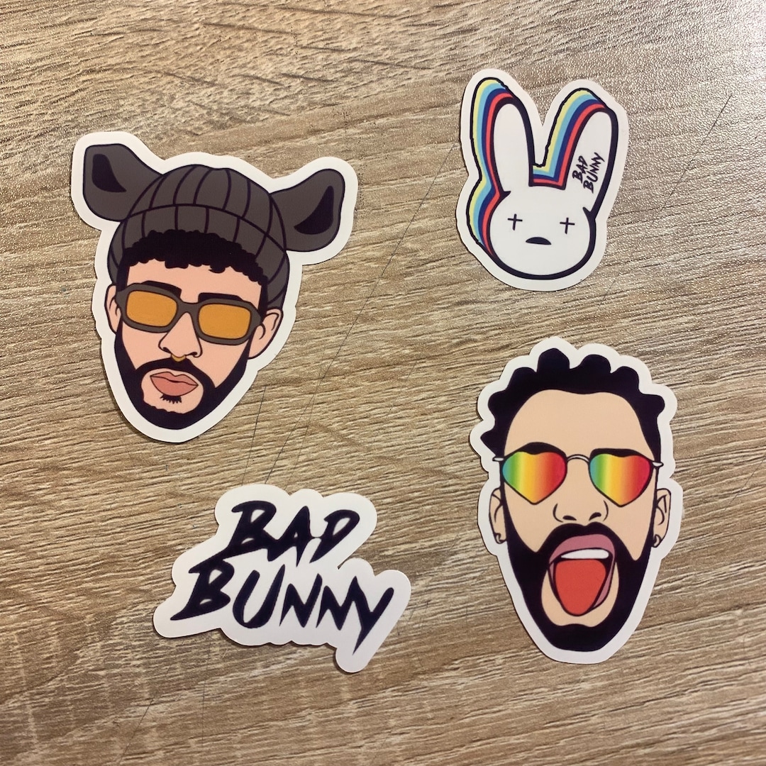 Bad Bunny Sticker Collection, Yo Perreo Sola, Water Bottle Sticker ...