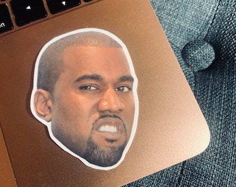 Kanye west Sticker, Yeezy sticker, laptop decal, hip hop sticker, celebrity stickers, Kanye Bear