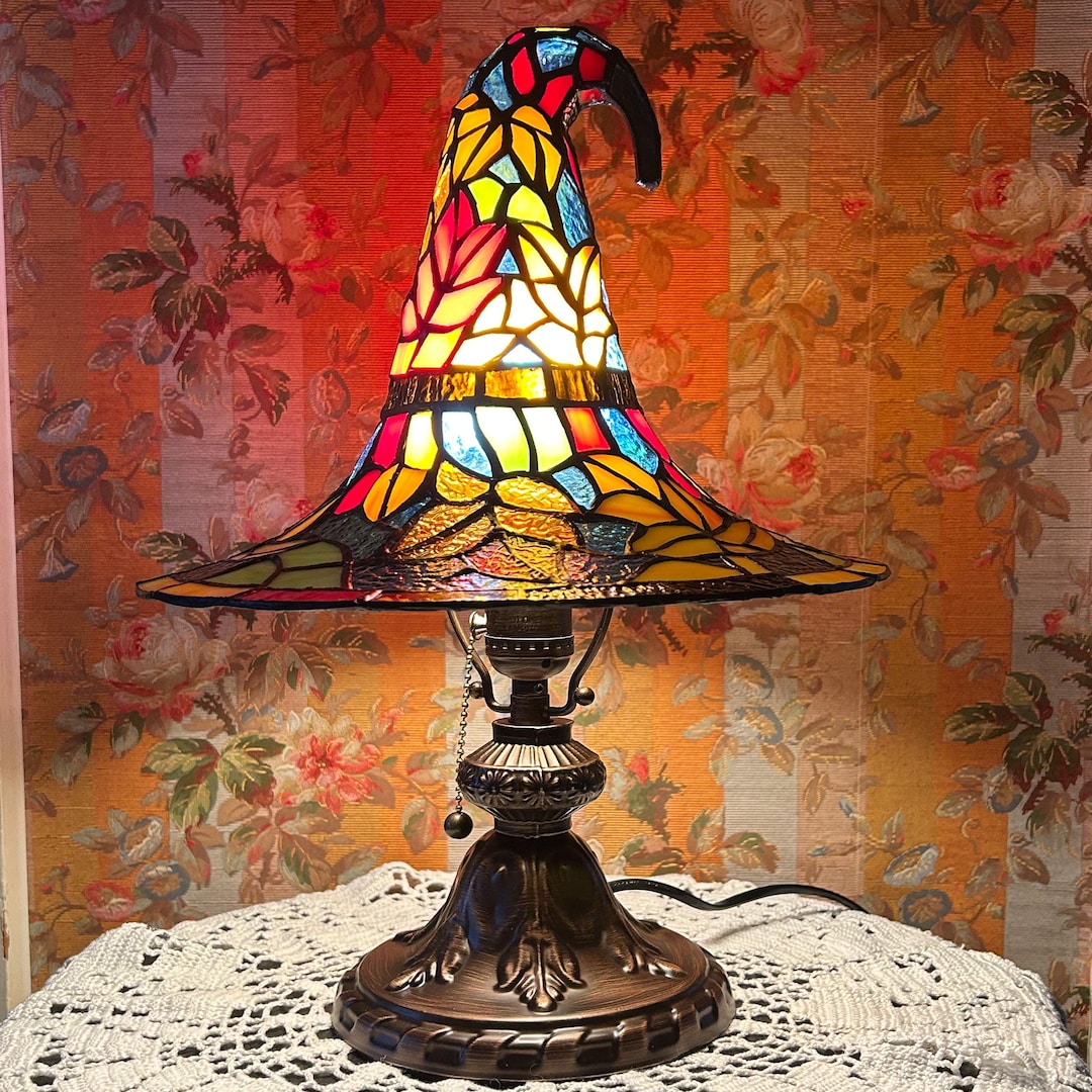Witch Hat Tiffany Style Table Lamp - Etsy
