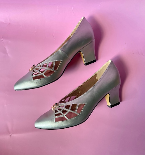 Escarpins vintage chaussures à talons à boucles en laiton discount