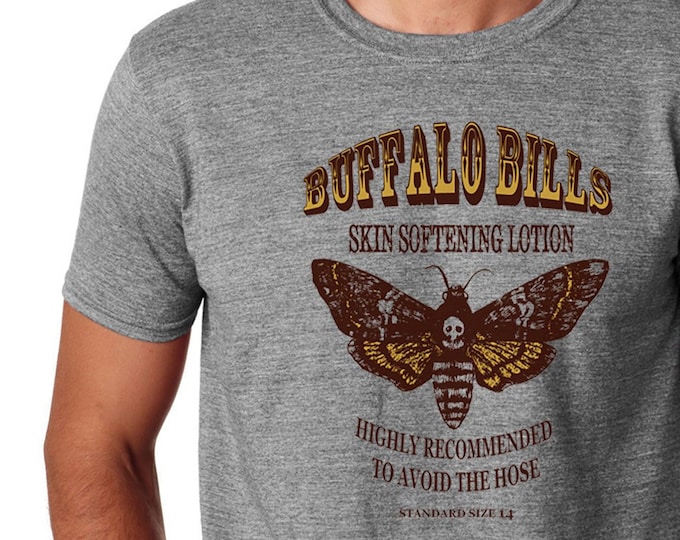 Silence of the Lambs - T-Shirt - Buffalo Bill Unique Inspired Design - Skin Softening Lotion - Cult Movie - Screen Printed - Small-XL