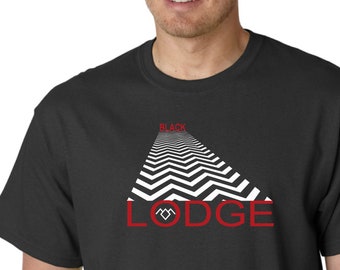 Twin Peaks - T- Shirt - Black Lodge - David Lynch - Cult TV/ Movie Inspired - Screen Printed - Small - XL