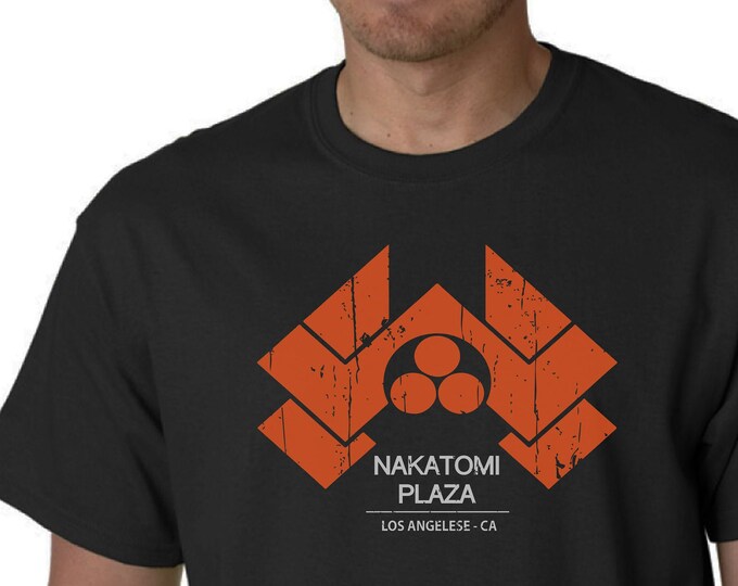 DIE HARD Inspired - T-Shirt - Nakatomi Plaza - Action Movie - Screen Print - Cult Classic - Small/XXL