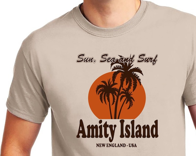 JAWS - Amity Island - Cult Classic Move Inspired Design - Hand Screen Printed