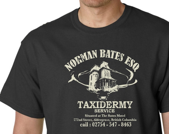 Bates Motel - Inspired T-shirt - Norman Bates - Taxidermy - Screen Print - Psycho - Cult Classic - S-XL