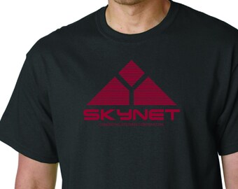 TERMINATOR Inspired - T-Shirt - SKYNET - Sci-fi - Action Movie - Screen Print - Cult Classic - Small/XXL