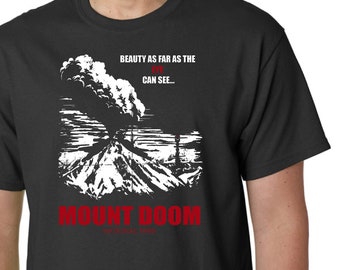 Mount Doom - T-Shirt - Inspired By The Trilogy - Screen Print - Cult Movie - Small-XXL