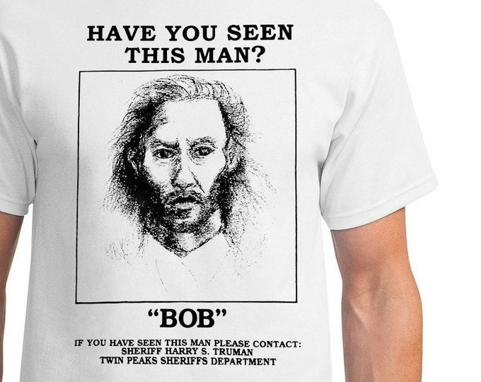 Twin Peaks - T- Shirt - 'BOB' - Leland Palmer - David Lynch - Cult TV/ Movie Inspired - Hand Screen Printed - Small - XL