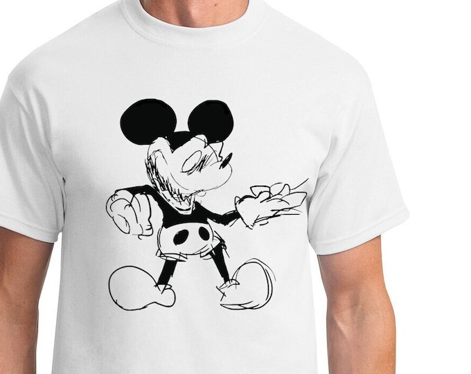 NEW!! Horror Steam Boat Willie - Angry Mickey T-shirt - Inspired - Hand Drawn Design - Screen Printed - A must for all Mickey Horror fans