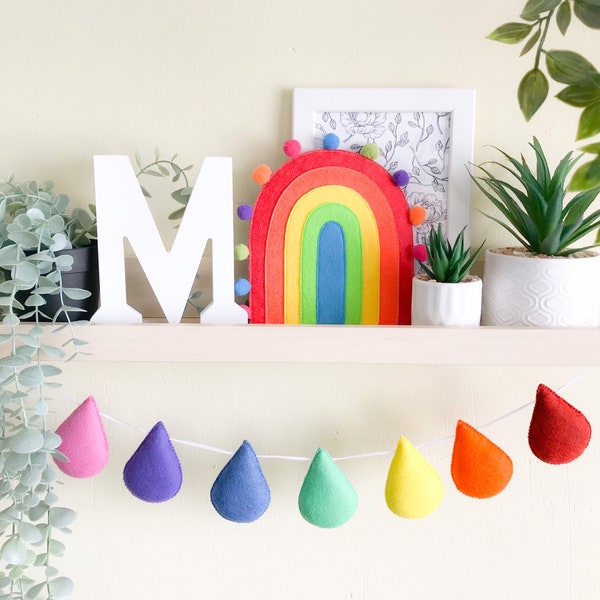 Rainbow Raindrops Etsy